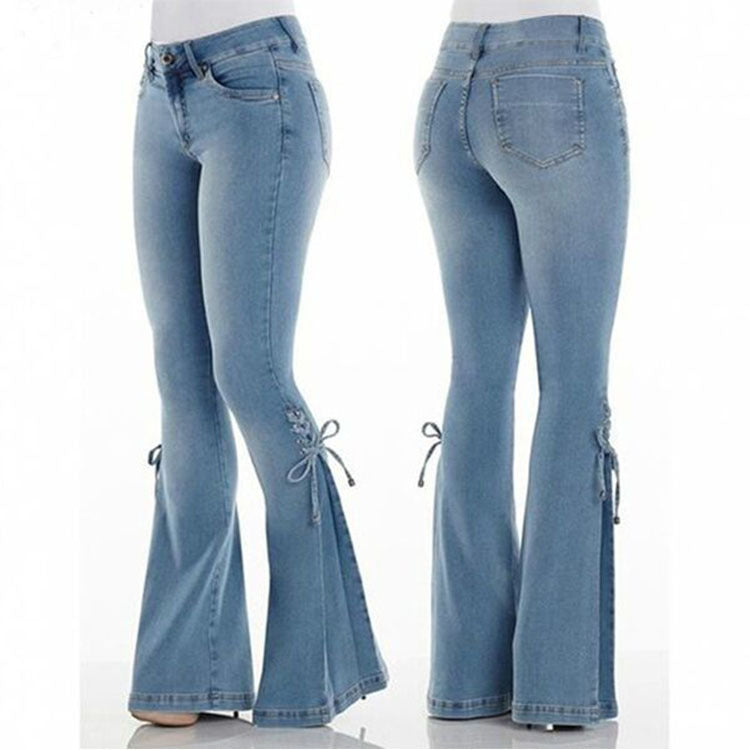 Women’s Mid-Waist Stretch Denim Jeans for Everyday Wear, Aurielle Collection