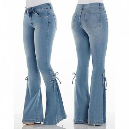 Women’s Mid-Waist Stretch Denim Jeans for Everyday Wear, Aurielle Collection