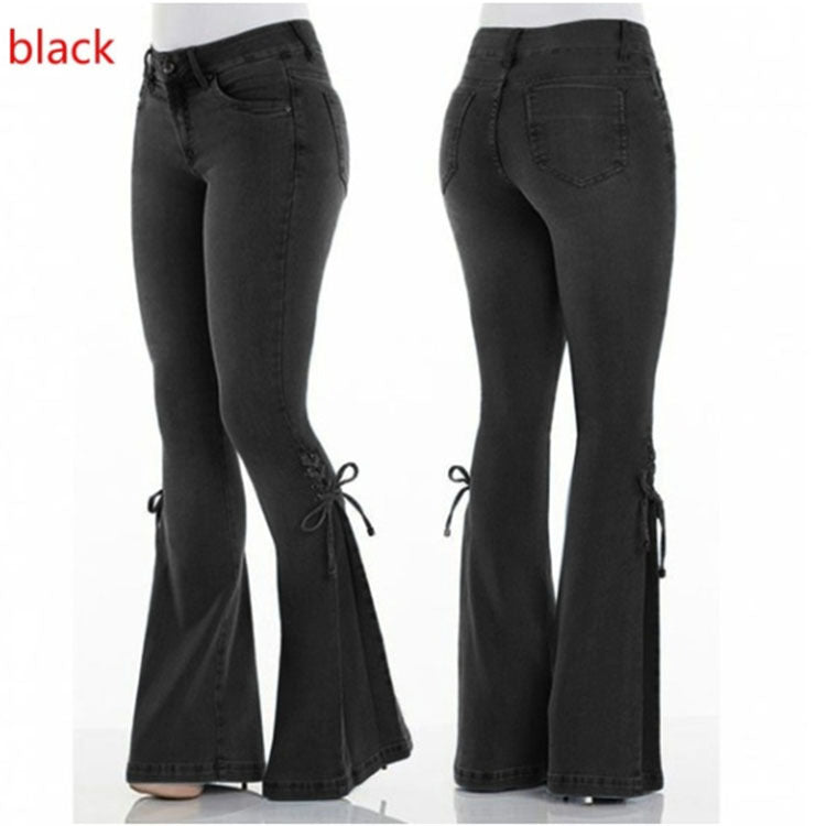 Women’s Mid-Waist Stretch Denim Jeans for Everyday Wear, Aurielle Collection