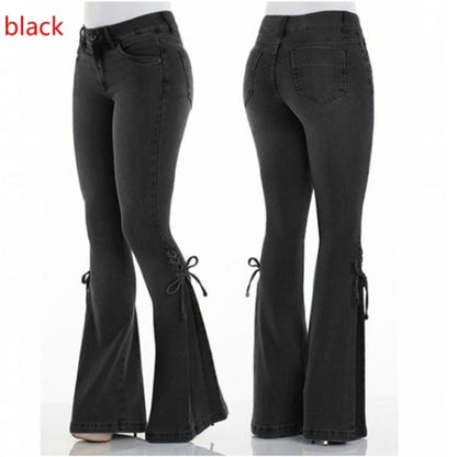 Women’s Mid-Waist Stretch Denim Jeans for Everyday Wear, Aurielle Collection