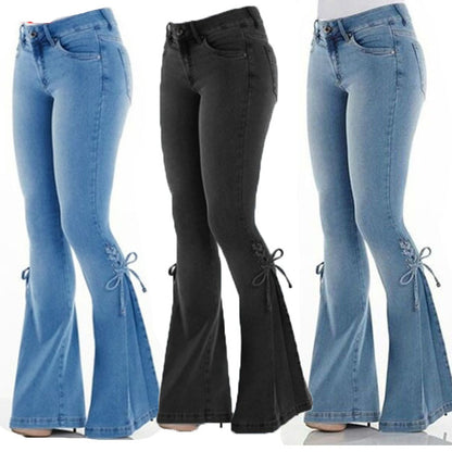 Women’s Mid-Waist Stretch Denim Jeans for Everyday Wear, Aurielle Collection