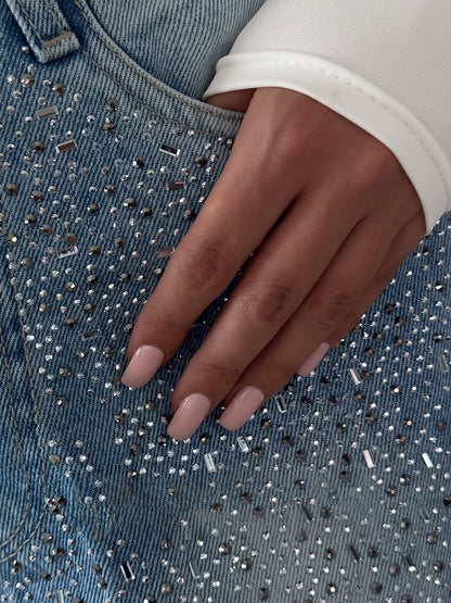 Irregular Rhinestone Fashion Denim Jeans for Women, Aurielle Collection