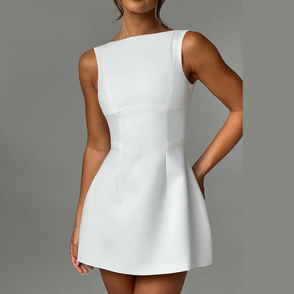 Sexy Slim Fit Backless Sleeveless Summer Mini Dress, Aurielle Collection