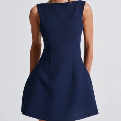 Sexy Slim Fit Backless Sleeveless Summer Mini Dress, Aurielle Collection