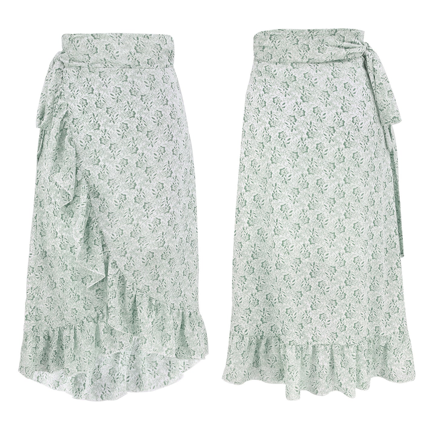High Waist Floral Wrap Split Skirt Summer Fashion, Aurielle Collection