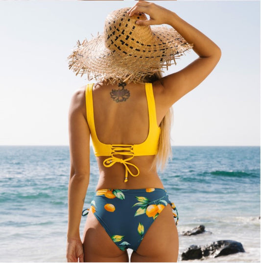 Yellow Bikini Swimsuit for Women Summer Beachwear, Aurielle Collection
