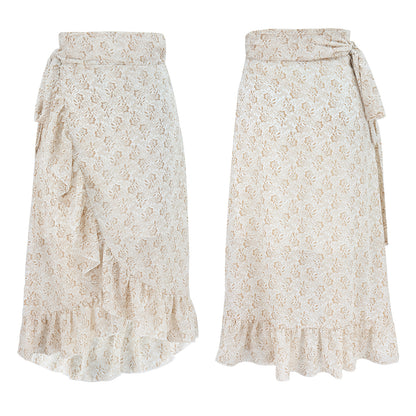High Waist Floral Wrap Split Skirt Summer Fashion, Aurielle Collection